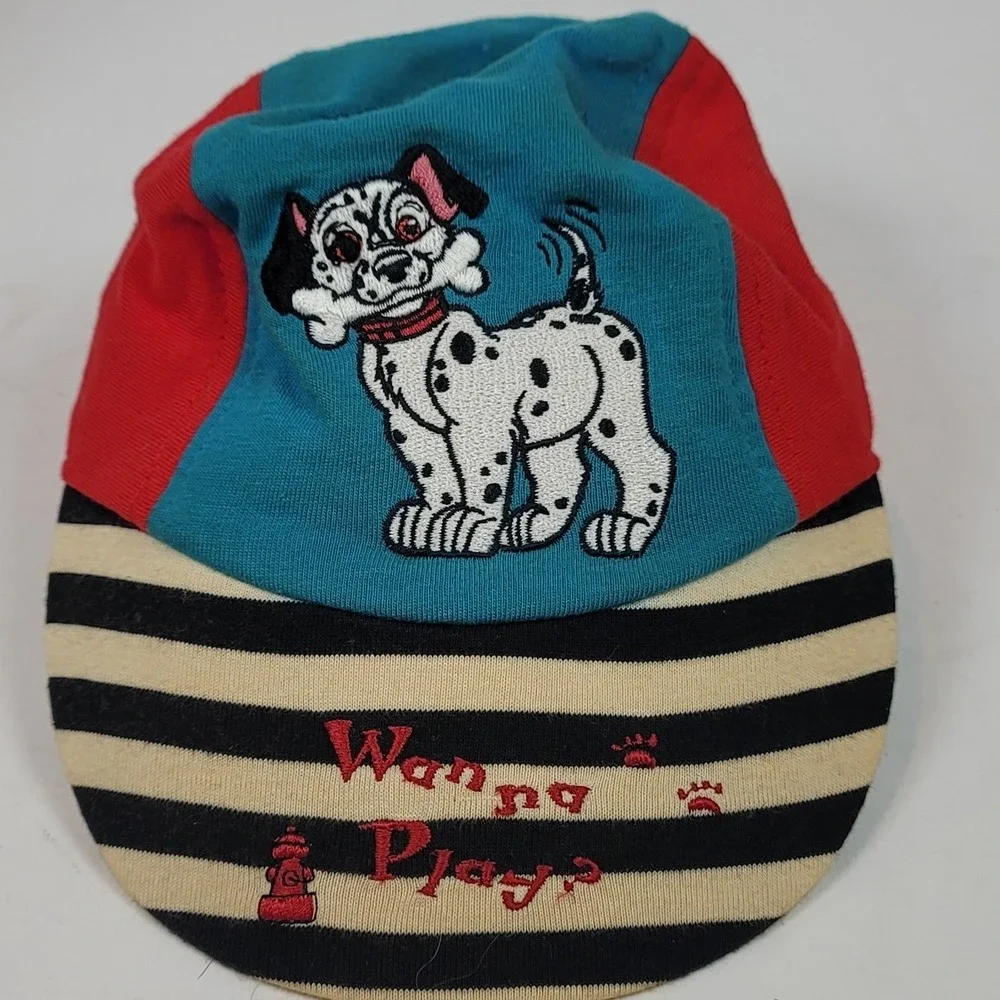 Disney Store 101 Dalmatians Baby Hat 6-12M Vintage Colorblock Wanna Play Cap
